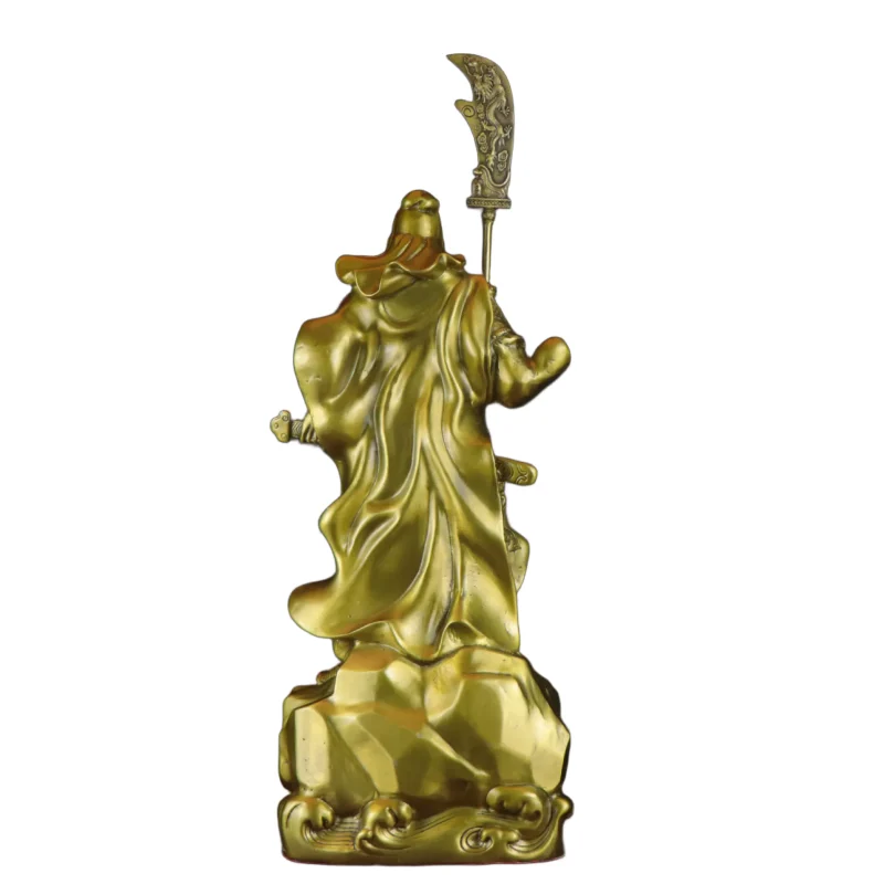 Brass Guan Di Sheng Jun Statue of General Guan Yu