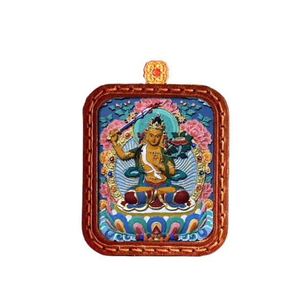 ComfyUI_00576_ 拷贝 Hand-Painted Tibetan Thangka Tsa-Tsa of Manjushri Bodhisattva