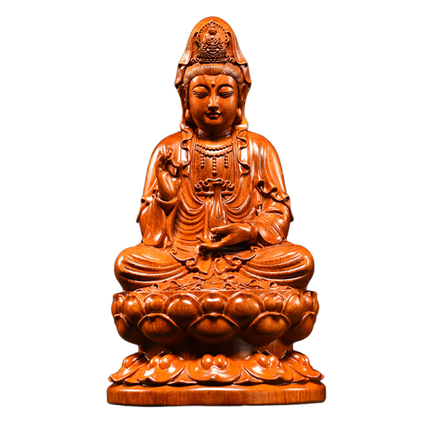 hand carved rosewood guanyin bodhisattva statue