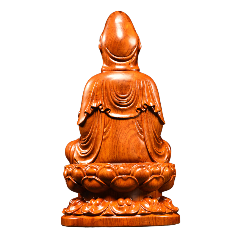 hand carved rosewood guanyin bodhisattva statue