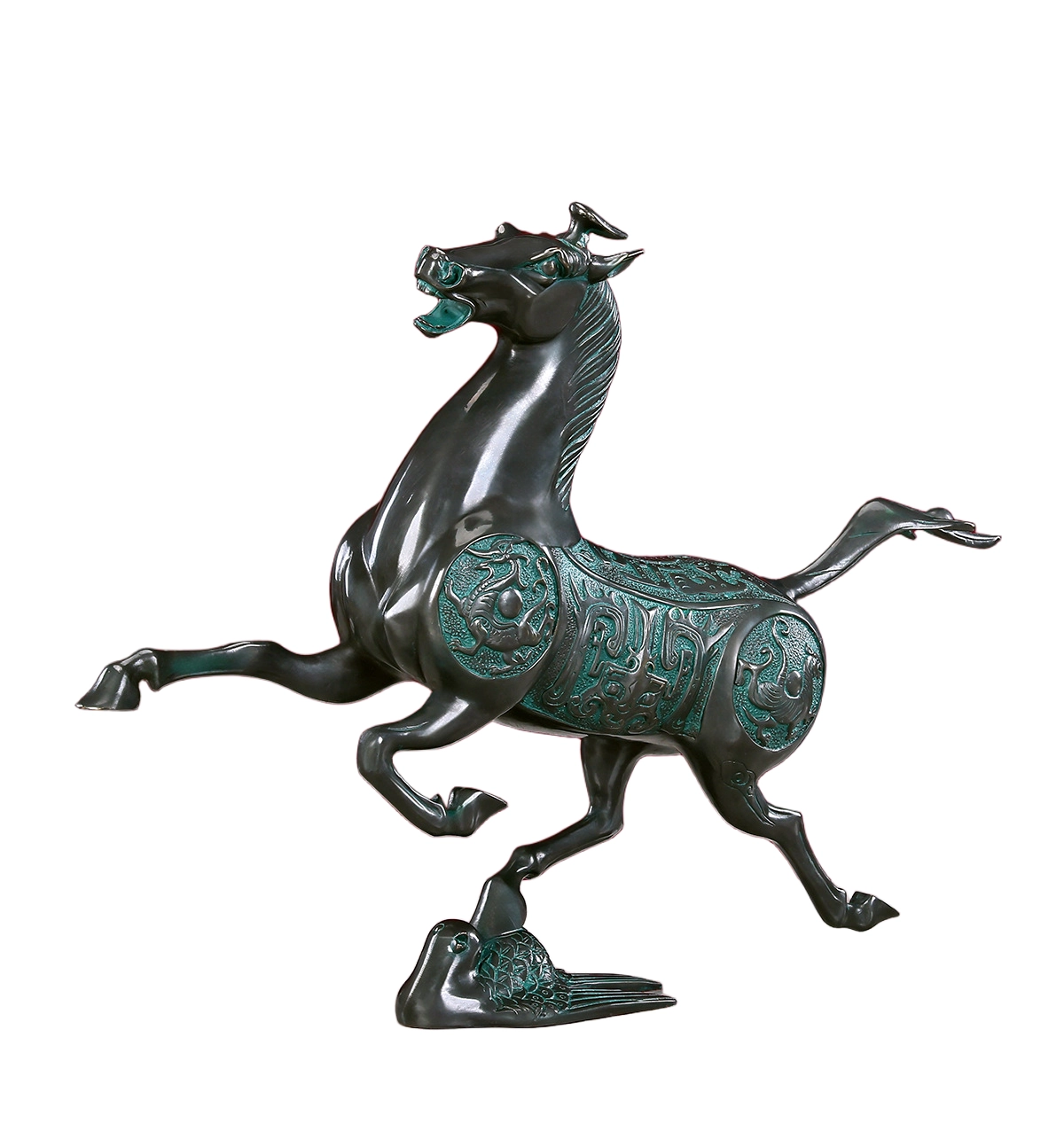 triumphant rearing horse brass statue (copy)