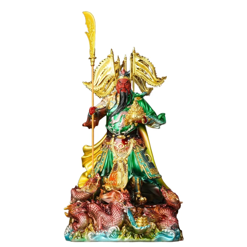 majestic nine dragon guan yu statue