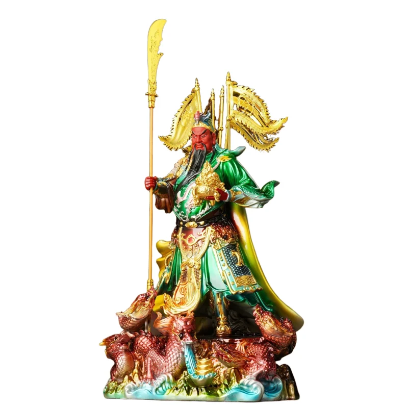 majestic nine dragon guan yu statue