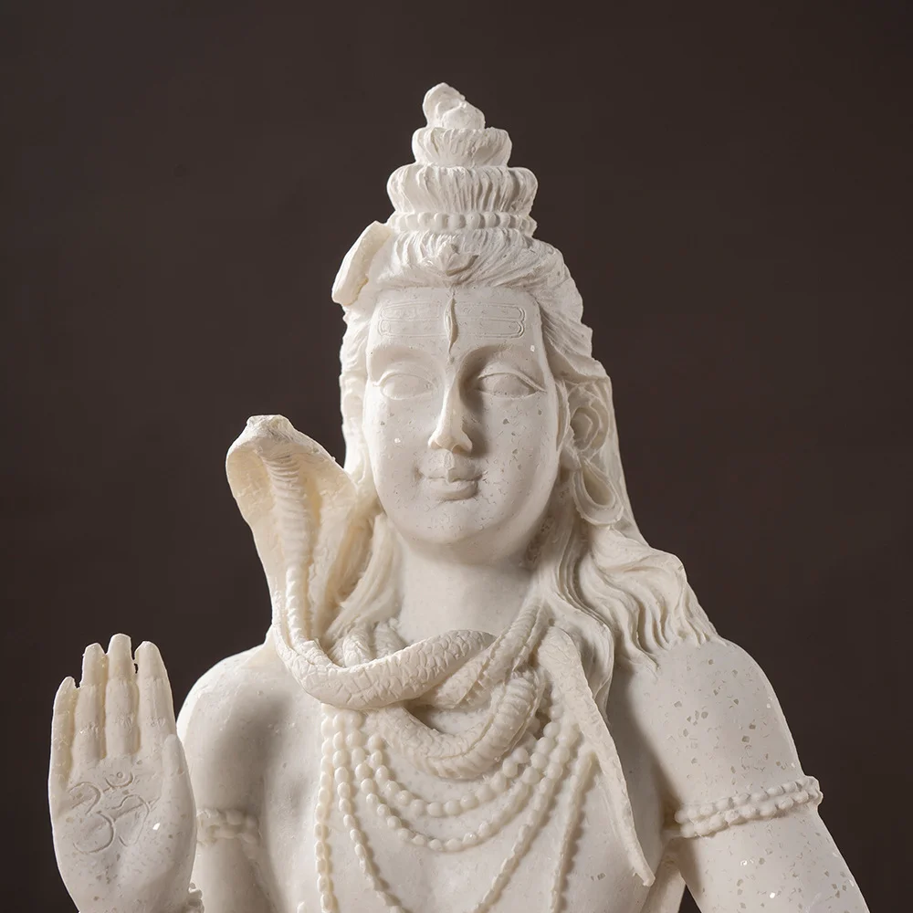 resin meditating lord shiva statue