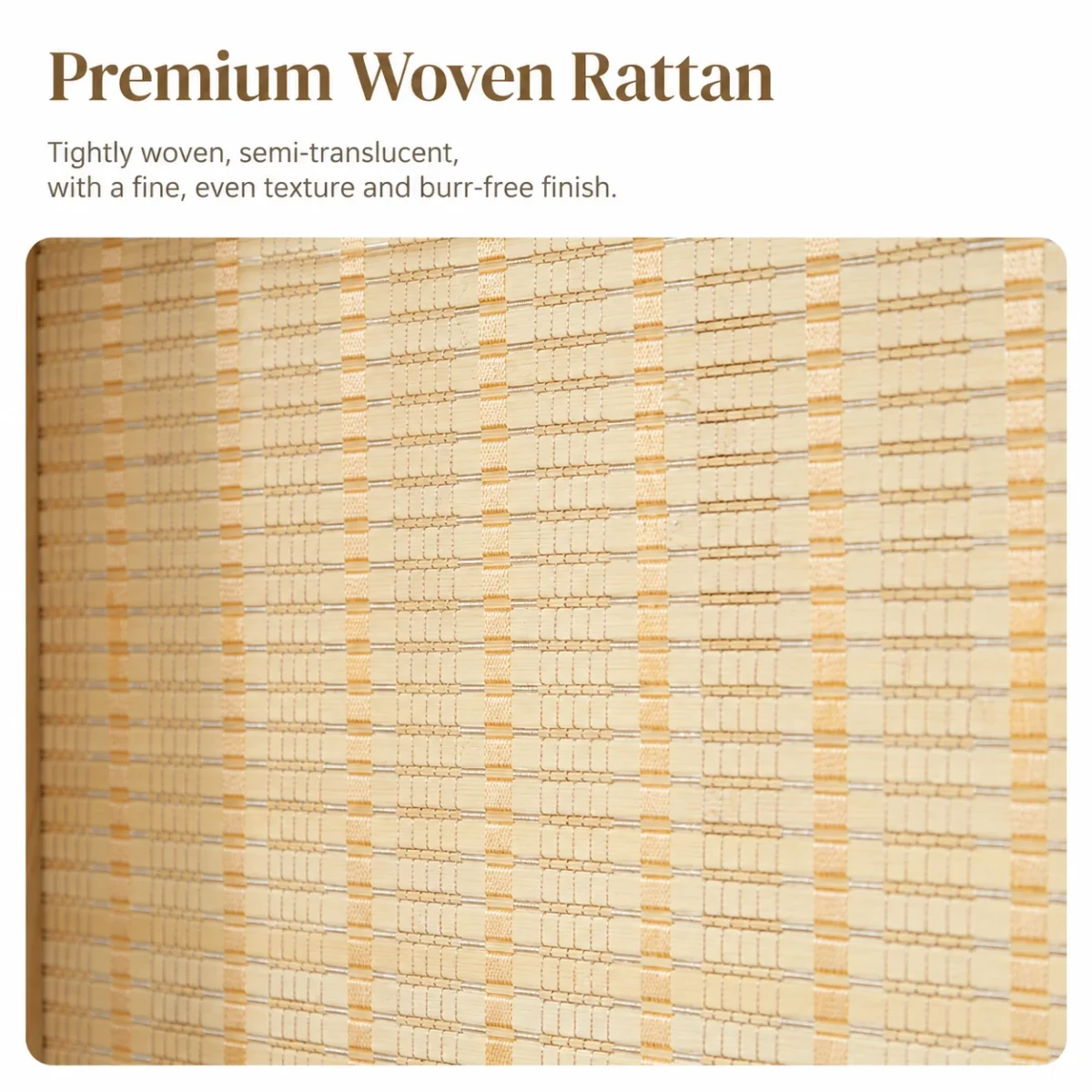 bamboo room divider, 5 panel folding screen with wheels — natural woven wood privacy screen for living room, bedroom & studio apartment